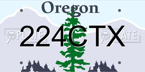 224CTX Oregon License Plate