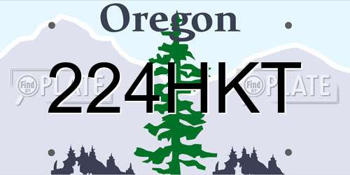 224HKT Oregon License Plate