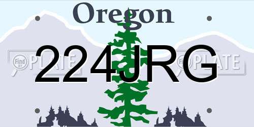 224JRG Oregon License Plate