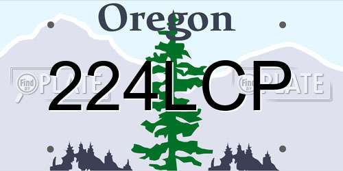 224LCP Oregon License Plate
