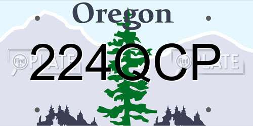 224QCP Oregon License Plate