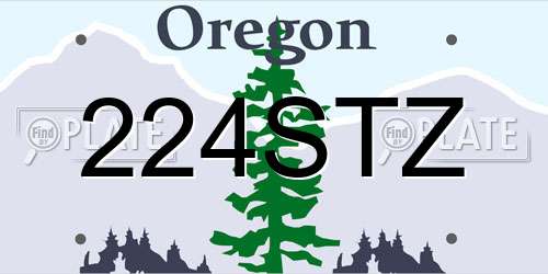 224STZ Oregon License Plate