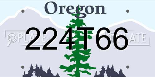 224T66 Oregon License Plate