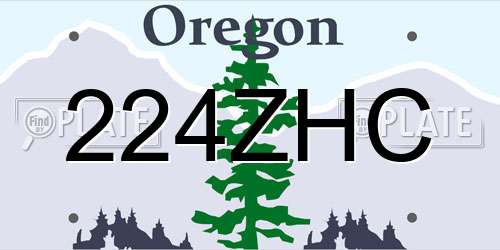224ZHC Oregon License Plate