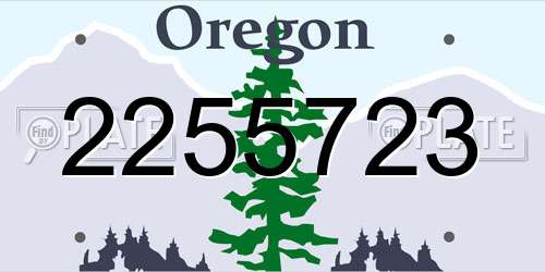 2255723 Oregon License Plate