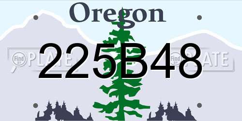 225B48 Oregon License Plate