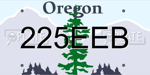225EEB Oregon License Plate