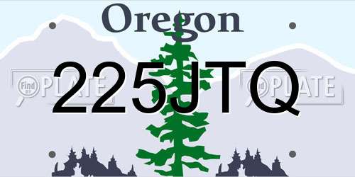 225JTQ Oregon License Plate