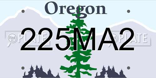 225MA2 Oregon License Plate