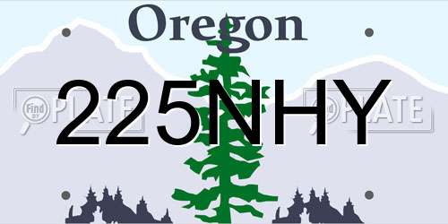 225NHY Oregon License Plate