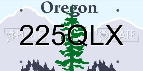 225QLX Oregon License Plate