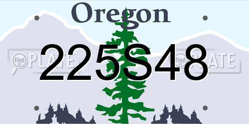225S48 Oregon License Plate