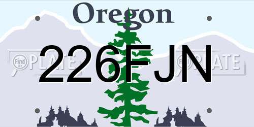 226FJN Oregon License Plate