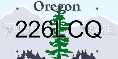 226LCQ Oregon License Plate