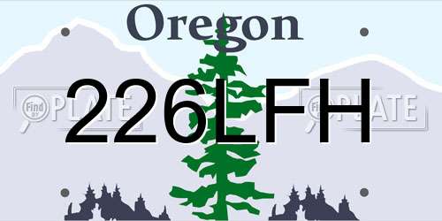 226LFH Oregon License Plate