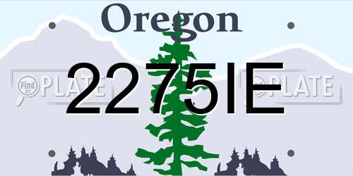 2275IE Oregon License Plate