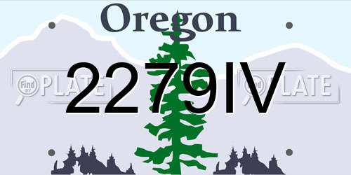 2279IV Oregon License Plate