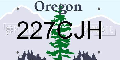 227CJH Oregon License Plate
