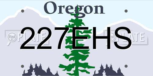 227EHS Oregon License Plate