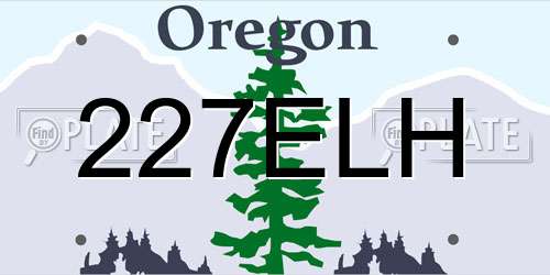 227ELH Oregon License Plate