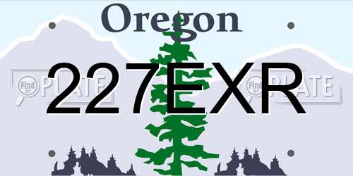 227EXR Oregon License Plate