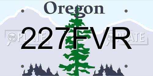227FVR Oregon License Plate