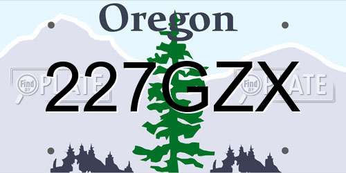 227GZX Oregon License Plate