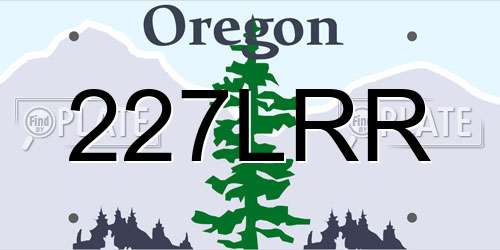 227LRR Oregon License Plate