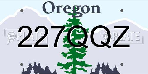 227QQZ Oregon License Plate