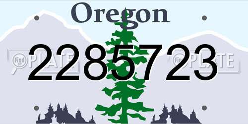 2285723 Oregon License Plate