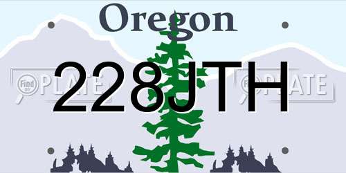 228JTH Oregon License Plate