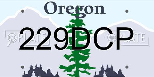 229DCP Oregon License Plate