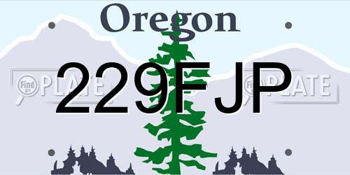 229FJP Oregon License Plate