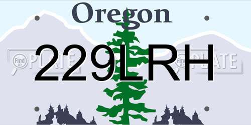 229LRH Oregon License Plate