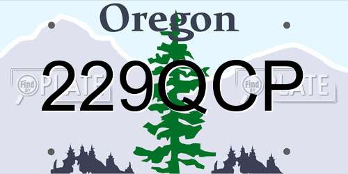 229QCP Oregon License Plate