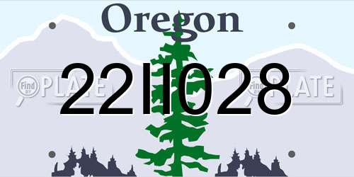 22II028 Oregon License Plate