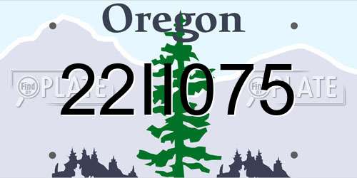 22II075 Oregon License Plate