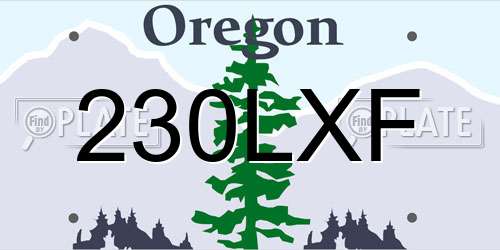 230LXF Oregon License Plate