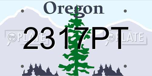 2317PT Oregon License Plate