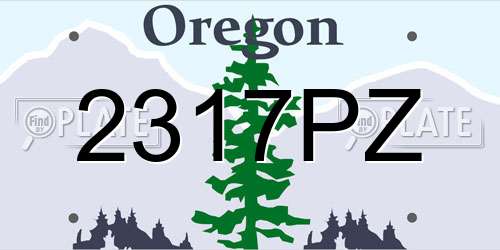 2317PZ Oregon License Plate