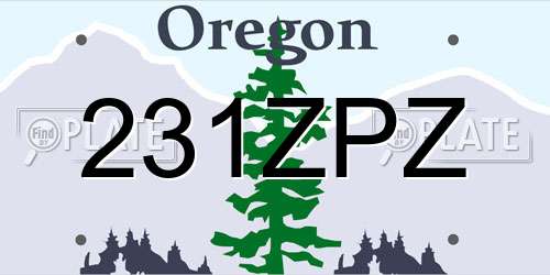 231ZPZ Oregon License Plate