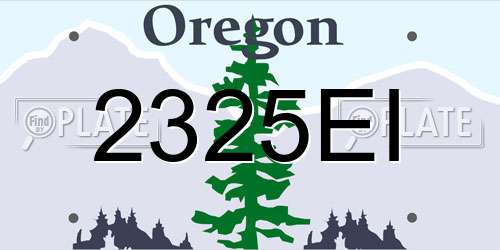 2325EI Oregon License Plate