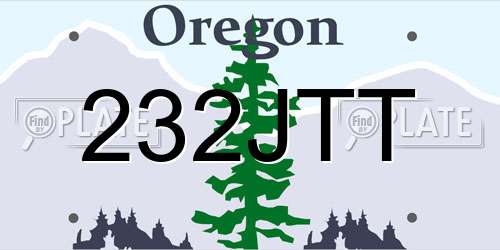 232JTT Oregon License Plate