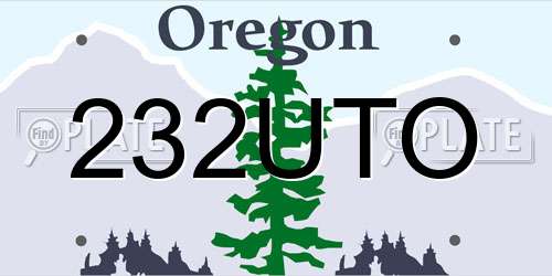 232UTO Oregon License Plate