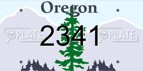 2341 Oregon License Plate