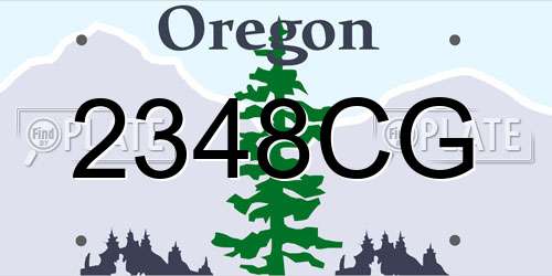 2348CG Oregon License Plate