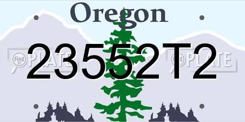 23552T2 Oregon License Plate