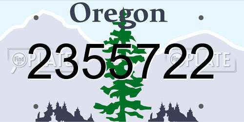 2355722 Oregon License Plate