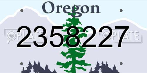 2358227 Oregon License Plate