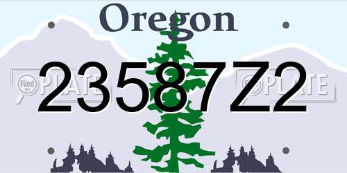 23587Z2 Oregon License Plate